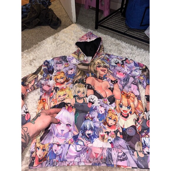 Neko Girl Anime Hoodie size L - Picture 3 of 4